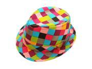Baby Cap Kid Hat Mixing Style Jazz Cap Trilby Multicolored Plaid