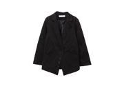 Kids Boys Casual Long sleeved Blazers Children Fashion Cotton Costume Black 160CM