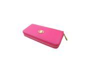 Lady s Pu Leather Wallet Clutch Long Handbag Phone Case Rose Red