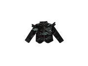 kids angel wing outwear jacket for boys girls children fashion coat PU Jacket for autumn outerwear clothing Black 100cm