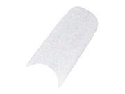70Pcs Pure White Sparkling False Nail Tips Glitter Colors Wide Acrylic Nail Art Tips