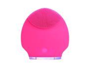 Silicone Skin Mini Ultrasonic Rechargeable Facial Cleansing Brush Beauty Instruments Rose