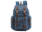 AUGUR Unisex Canvas Backpack Rucksack School Hiking Bag Blue