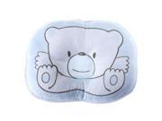 Bear Cotton Newborn Baby Prevent Flat Head Pillow blue