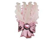 Lovely Cotton Girls Baby Headbands Feather beige and pink