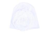 1pcs Baby Newborn Boy Girl White Hat Cap with White Flower White