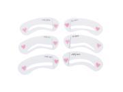 6Pcs Eyebrow Stencil Grooming Shaping Template Makeup Tool