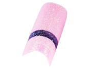 70Pcs Colorful Sparkling False Nail Tips Glitter Colors Wide Acrylic Nail Art Tips Pink With Purple