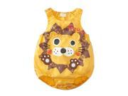 Baby Rompers Sleeveless Vest Romper Lion Pattern Newborn Kids Clothes Yellow 80CM