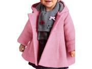 Baby Wear Girls Thick Warm Jacquard Woolen Coat Clothes Girls Coat Pink 100CM