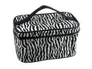 Zebra Pattern Foldable Makeup Cosmetic Hand Case Bag