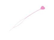 2 Pairs Pink Heart Decor Y Shape Hair Ponytail Styling Maker