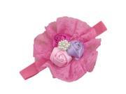 Baby Girl Infant Headband Rose Flower Lace Headwear Hair Band Hot Pink