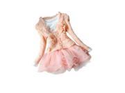 Beautiful Girls Casual Jackets Cardigan Tutu Dress Baby Kids Coat Dress Girls Dress Pink 8