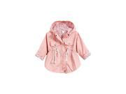 Children s Girls Jacket Clothing Polka Dot Printed Baby Outerwear Girl Trench Coat Pink M