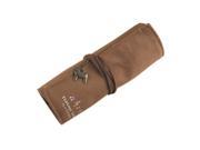 THZY Fashion Canvas Wrap Roll Up Pen Brushes Makeup Case Pencil Bag Pouch Holder