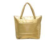 Hot sale Products Stylish Simple Pure Color Stripe Winter Cotton Handbag Shoulder Bag Golden
