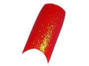 100 Stunning Glitter Super Red False French Nail Art Tips NEW