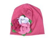 1pcs Baby Newborn Boy Girl Rose Red Hat Cap with Three Flowers Rose Red