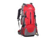 Huwaijianfeng 50L Waterproof Outdoor Sports Hiking Trekking Camping Backpack Bags Day Pack Red