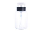 Empty Pump Dispenser For Nail Art Polish Remover 200ML Cylinder Bottle Transparent