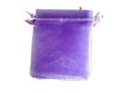 10 pack Beautiful Dark Purple Organza Gift and Favour Bags 7cm x 9cm