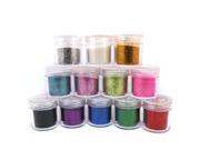 12 x Acrylic Glitter Powder for Nail Art Tips Design Dust Powder