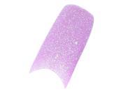 70Pcs Pure Purple Sparkling False Nail Tips Glitter Colors Wide Acrylic Nail Art Tips