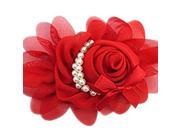 Lovely Cotton Girls Baby Headbands Pearl red