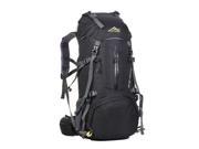 Huwaijianfeng 50L Waterproof Outdoor Sports Hiking Trekking Camping Backpack Bags Day Pack Black