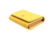 New Fashion Leather Women Wallet Travel Credit Card Package ID Storage Bag yellow