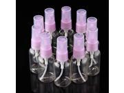 10x 30ml Purple Clear Plastic Water Atomizer Bottle Container Pump