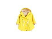 Children s Girls Jacket Clothing Thick Polka Dot Printed Baby Outerwear Girl Trench Coat Yellow M