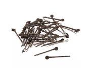 50 Antique Bronze Metal Bobby Hair Pin Clip w Pad 0.3 HOT