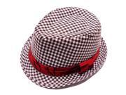 Baby Cap Kid Hat Mixing Style Jazz Cap Trilby Coffee Grid