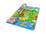 Double Side Waterproof Baby Toddler Soft Crawling Mat Picnic Blanket Play Mat Letter farm