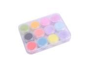 New 12 Mix Colors Acrylic Powder Builder Nail Art Set Health Nail Care Box