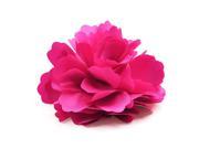 Silk Flower Hair Clip Wedding Corsage Flower Clip 8cm Rose Red