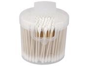 1 Pack Double End Wooden Grip Cotton Swab Bud Ear Wax Remover Picks White