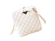 Hot selling women leather handbag plaid small shell women messenger bags fashion Crossbody women bag white