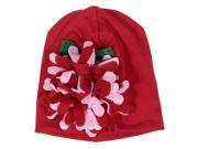 1pcs Baby Newborn Boy Girl Red Hat Cap with Cute Flower Red