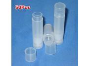 50 Lip Balm Tubes with Caps Natural Clear New