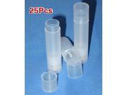 25 Lip Balm Tubes with Caps Natural Clear New