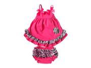 Baby Girl 2pcs Clothing Set Ruffle Bloomers Cute Red T shirts with Floral Ruffle Toddler Cotton Clothing S