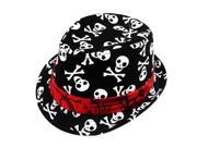 Baby Cap Kid Hat Mixing Style Jazz Cap Trilby Black Skull