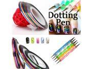 30Pcs Striping Line Nail Art Sticker Nail Art Dotting Pen Brushes