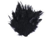 Rooster Hackle Feather Pad Costume Hair Feather Accessories Black