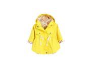 Children s Girls Jacket Clothing Thick Polka Dot Printed Baby Outerwear Girl Trench Coat Yellow XL