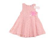 2015 lace casual dress lovely little party dress baby girl flower dress children clothes 100cm 3T Pink