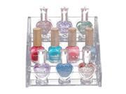 3 Tiers Acrylic Makeup Organizer Nail Polish Display Stand Cosmetic Container Removable